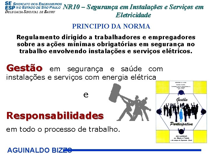 DELEGACIA SINDICAL DE BAURU NR 10 – Segurança em Instalações e Serviços em Eletricidade