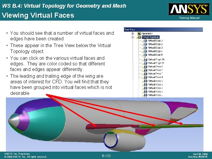 WS B. 4: Virtual Topology for Geometry and Mesh Viewing Virtual Faces Training Manual
