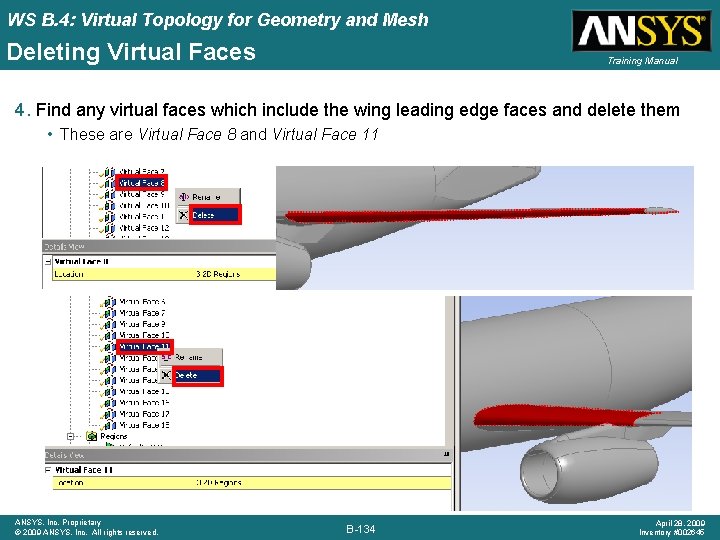 WS B. 4: Virtual Topology for Geometry and Mesh Deleting Virtual Faces Training Manual