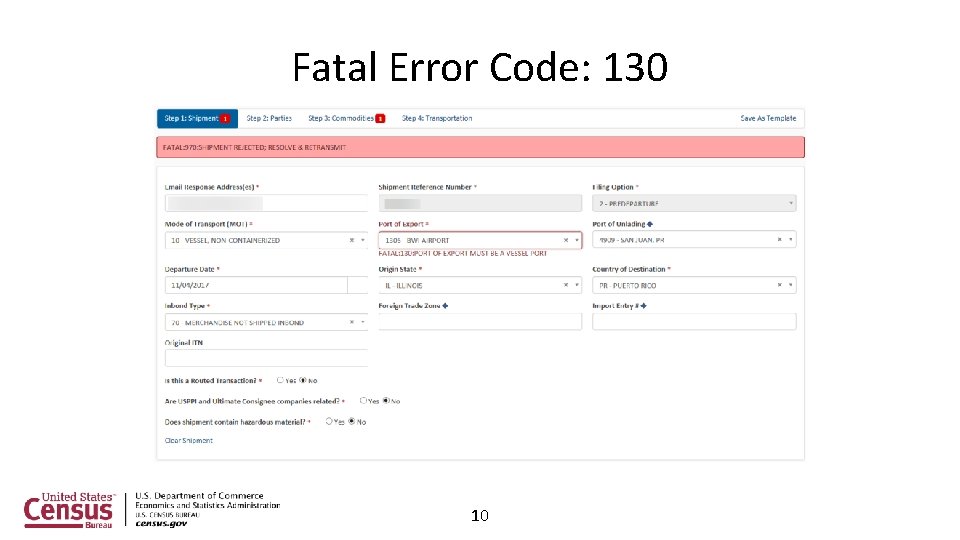 Fatal Error Code: 130 10 