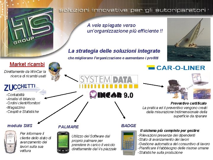 A vele spiegate verso un’organizzazione più efficiente !! La strategia delle soluzioni integrate che