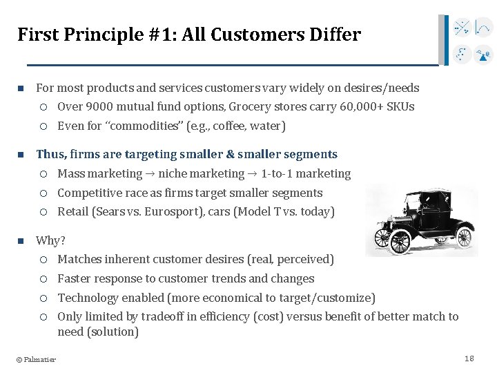 First Principle #1: All Customers Differ n n n For most products and services