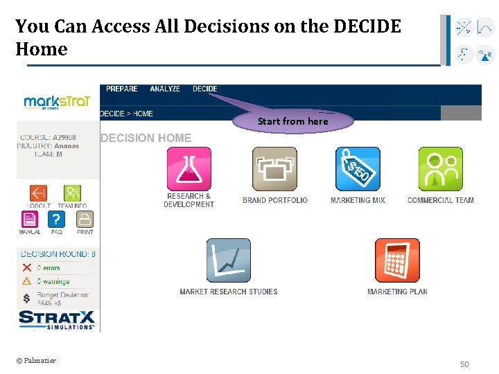 You Can Access All Decisions on the DECIDE Home Start from here © Palmatier