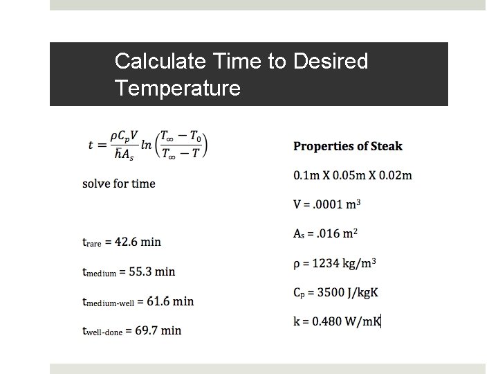 Calculate Time to Desired Temperature 