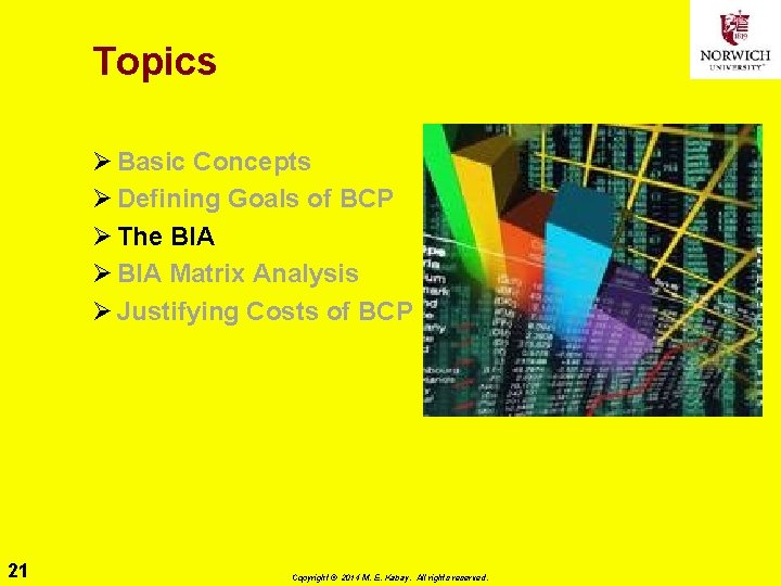 Topics Ø Basic Concepts Ø Defining Goals of BCP Ø The BIA Ø BIA