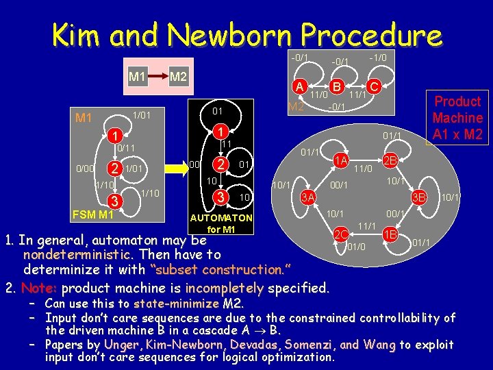 Kim and Newborn Procedure -0/1 M 2 A 1/10 3 FSM M 1 B