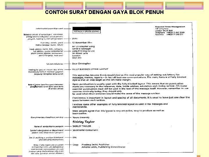 CONTOH SURAT DENGAN GAYA BLOK PENUH 