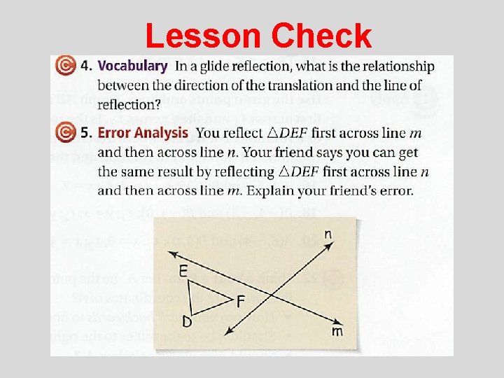 Lesson Check 
