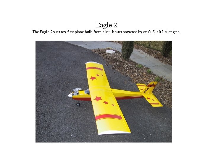 Eagle 2 The Eagle 2 was my first plane built from a kit. It