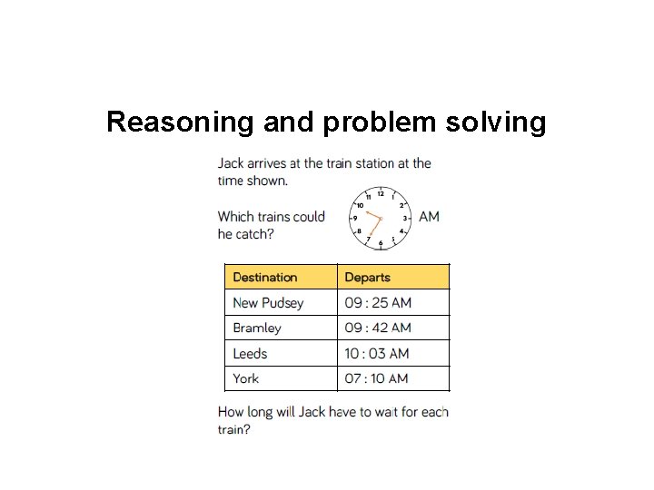 Reasoning and problem solving 