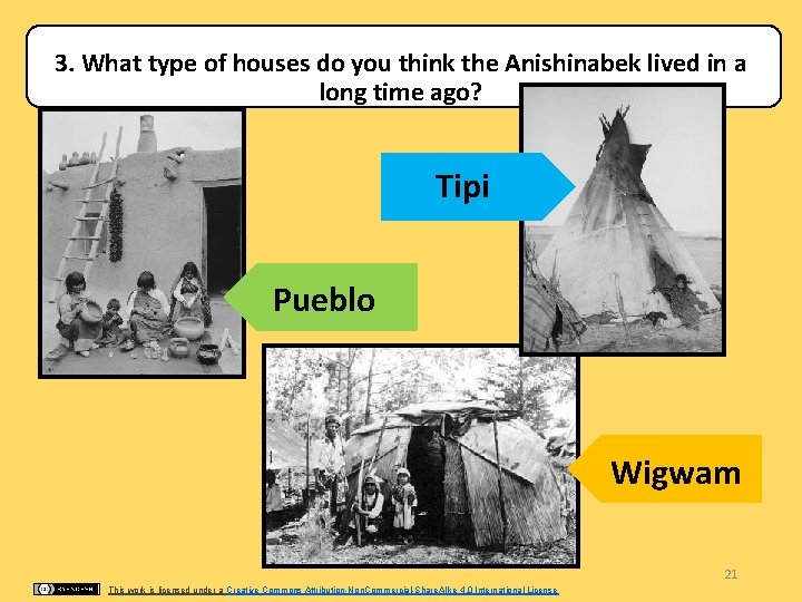 3. What type of houses do you think the Anishinabek lived in a long