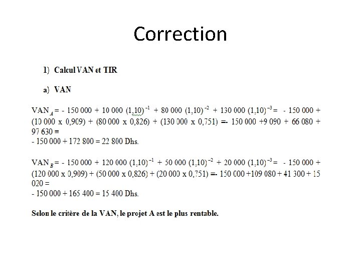 Correction 