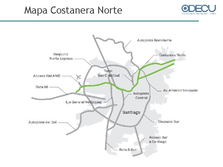 Mapa Costanera Norte 