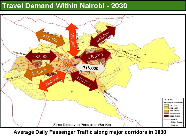 Travel Demand Within. Nairobi--2030 Travel Demand Within Nairobi - 2010 Waiya ki Wa y