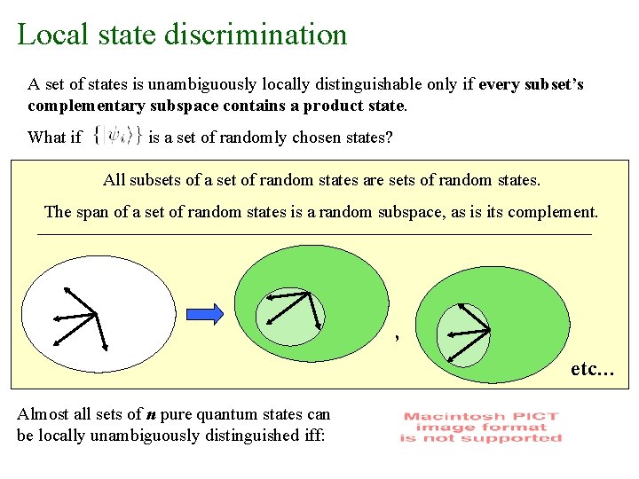 Local state discrimination A set of states is unambiguously locally distinguishable only if every