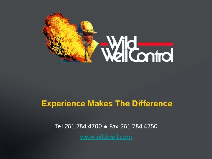 Experience Makes The Difference Tel 281. 784. 4700 ● Fax 281. 784. 4750 www.