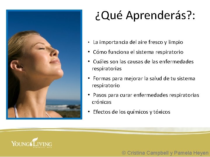 ¿Qué Aprenderás? : • La importancia del aire fresco y limpio • Cómo funciona