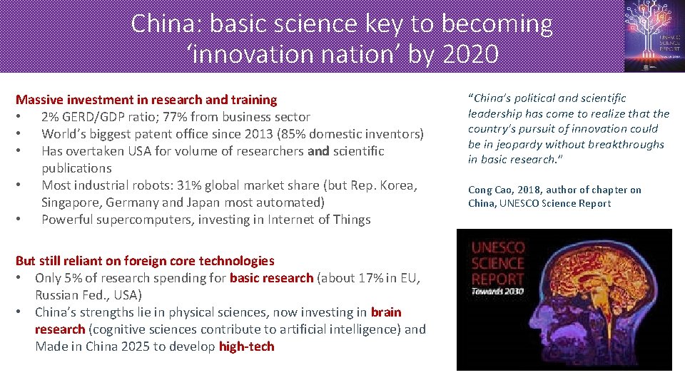 China: basic science key to becoming ‘innovation nation’ by 2020 Massive investment in research