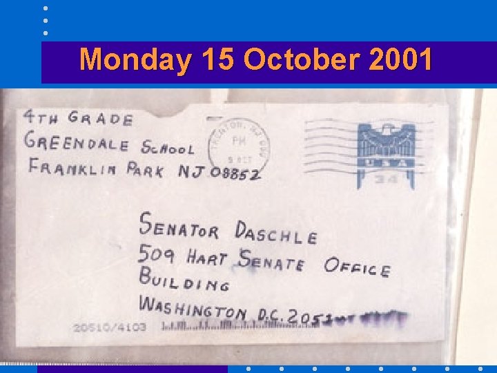 Monday 15 October 2001 