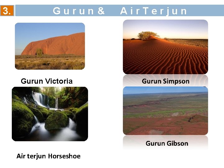 3. G u r u n & Gurun Victoria Air Terjun Air terjun Horseshoe