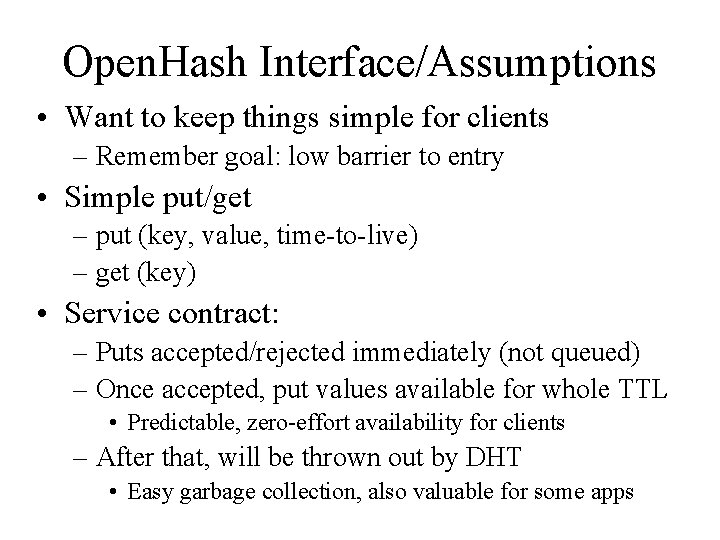 Resource Allocation in Open Hash a Public DHT