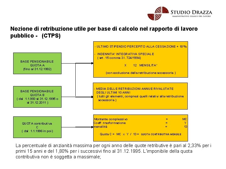 Nozione di retribuzione utile per base di calcolo nel rapporto di lavoro pubblico -