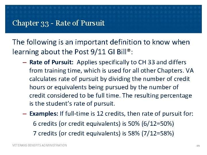 Chapter 33 - Rate of Pursuit The following is an important definition to know