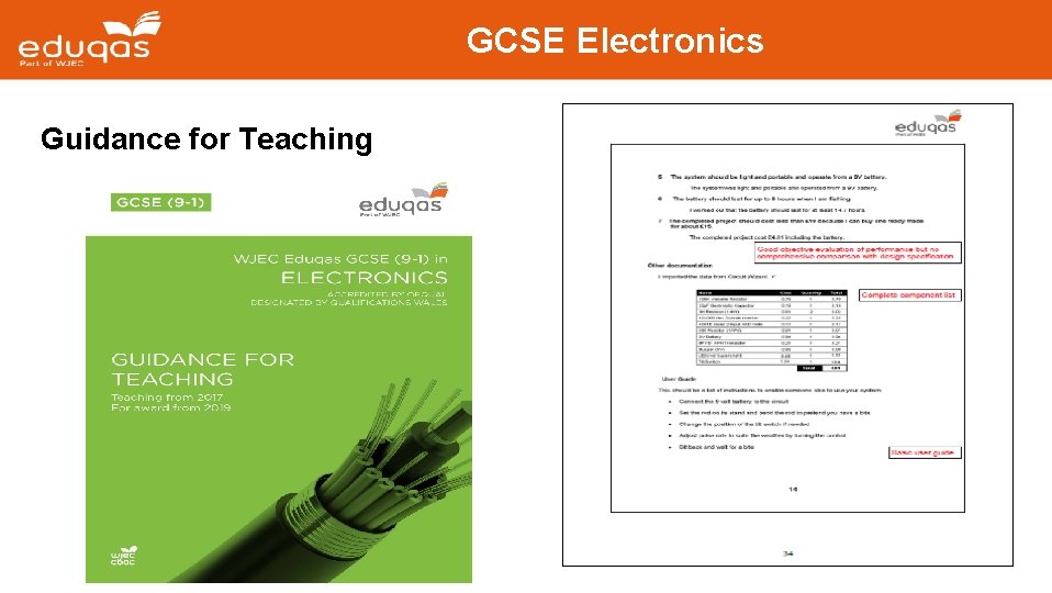 GCSE Electronics Guidance for Teaching 