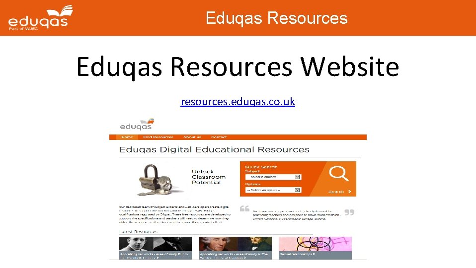 Eduqas Resources Website resources. eduqas. co. uk 