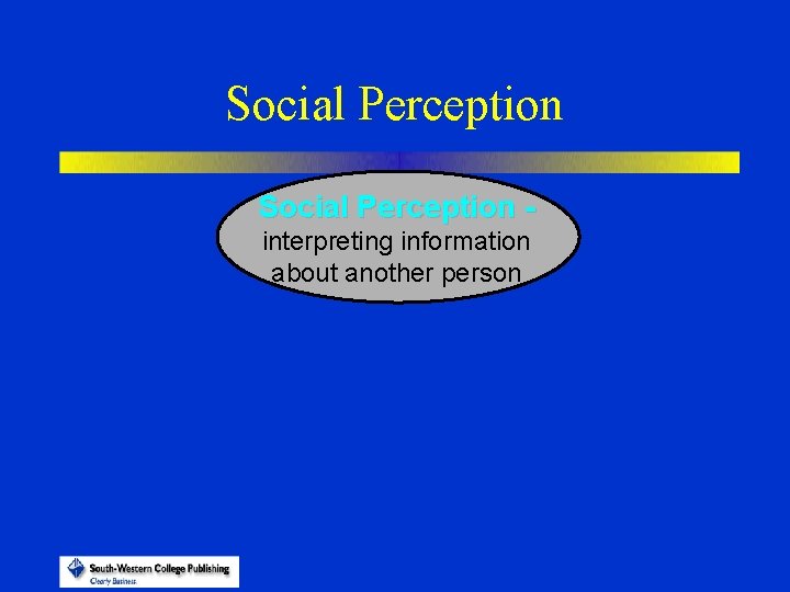Social Perception interpreting information about another person 