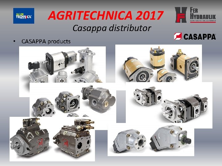 AGRITECHNICA 2017 Casappa distributor • CASAPPA products 