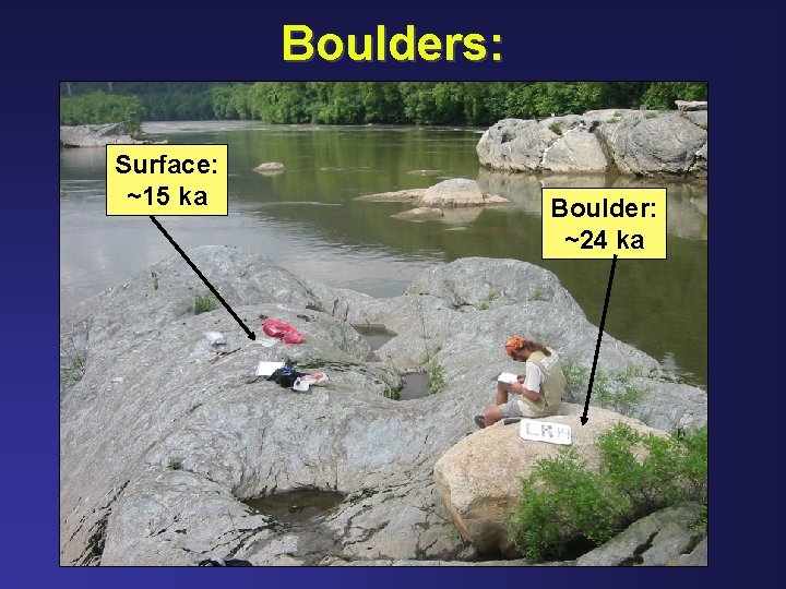 Boulders: Surface: ~15 ka Boulder: ~24 ka 