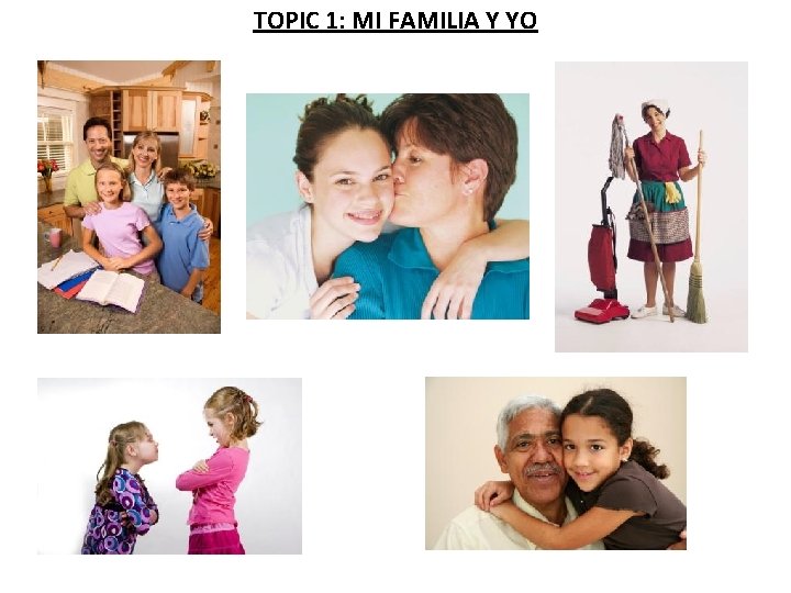 TOPIC 1: MI FAMILIA Y YO 