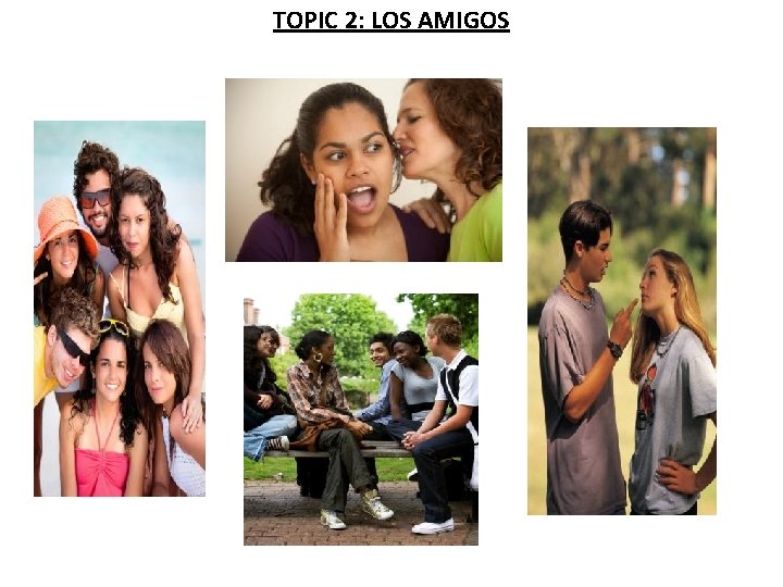 TOPIC 2: LOS AMIGOS 