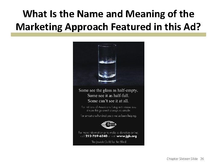 What Is the Name and Meaning of the Marketing Approach Featured in this Ad?