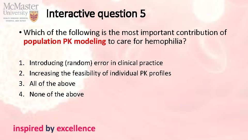Interactive question 5 • Which of the following is the most important contribution of
