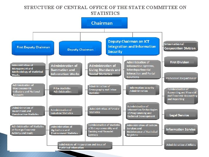 STRUCTURE OF CENTRAL OFFICE OF THE STATE COMMITTEE ON STATISTICS 