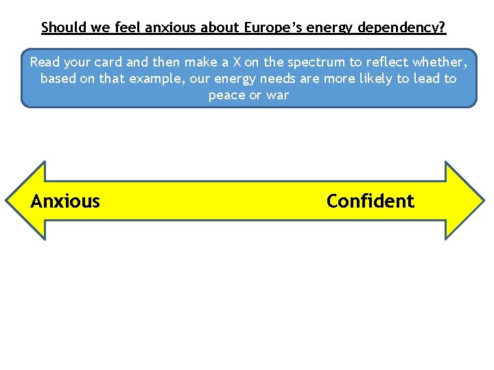 Should we feel anxious about Europe’s energy dependency? Read your card and then make