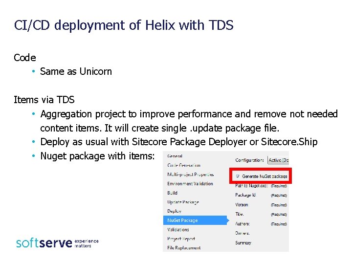 CI/CD deployment of Helix with TDS Code • Same as Unicorn Items via TDS