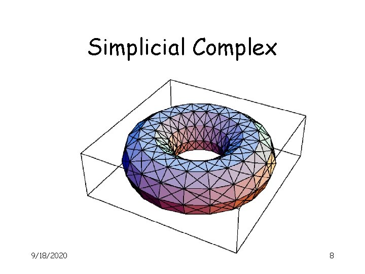 Simplicial Complex 9/18/2020 8 