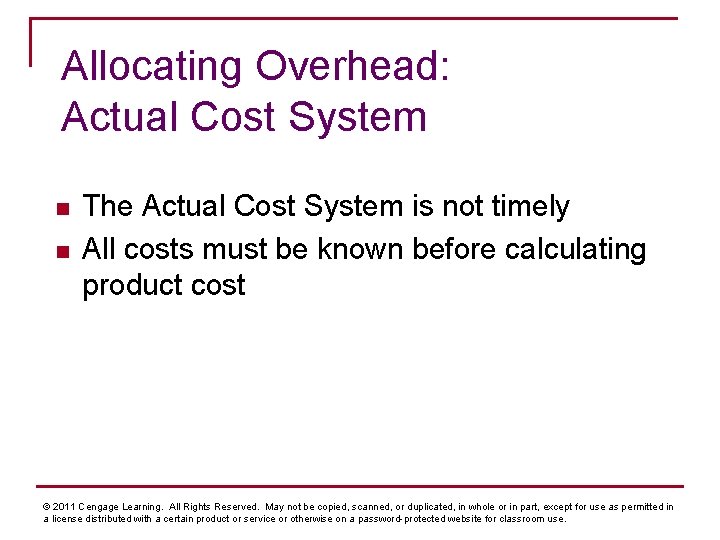 Chapter 2 Cost Terminology and Cost Behaviors Cost