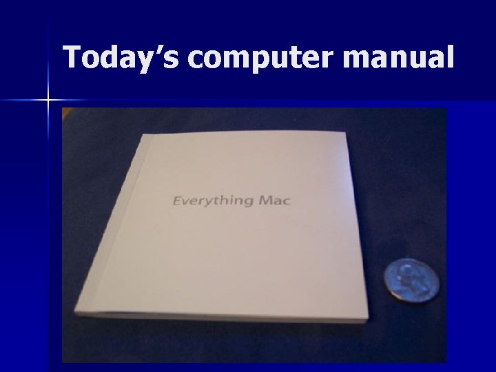 Today’s computer manual 