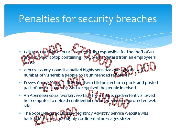 Penalties for security breaches Ealing & Hounslow councils were jointly responsible for theft of