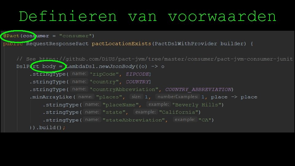 Definieren van voorwaarden 