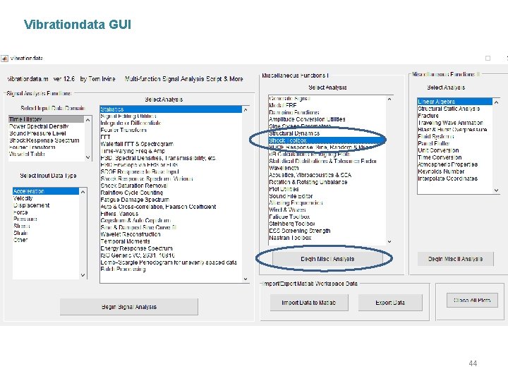 Vibrationdata GUI 44 