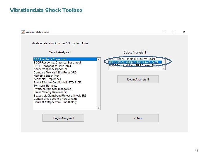 Vibrationdata Shock Toolbox 45 