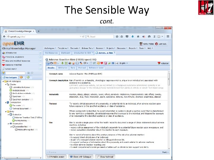 The Sensible Way cont. 