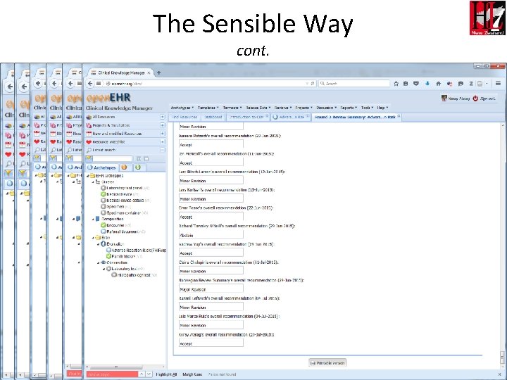 The Sensible Way cont. 