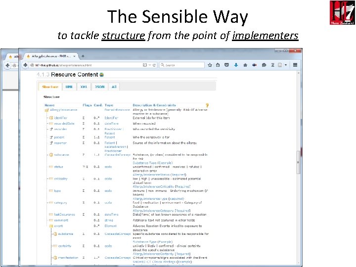 The Sensible Way to tackle structure from the point of implementers 