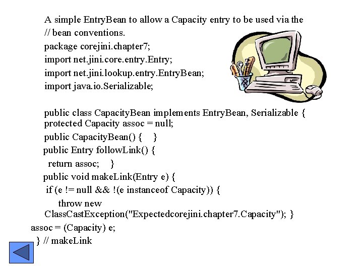 A simple Entry. Bean to allow a Capacity entry to be used via the